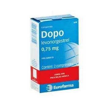 DOPO 0,75 MG  CAIXA COM 2 COMPRIMIDOS EUROFARMA (PÍLULA DO DIA SEGUINTE)